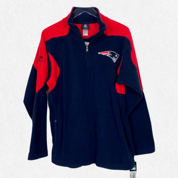 NFL Patriots 1/4 Zip Fleece Pullover | Youth XL - Picture 3 of 8